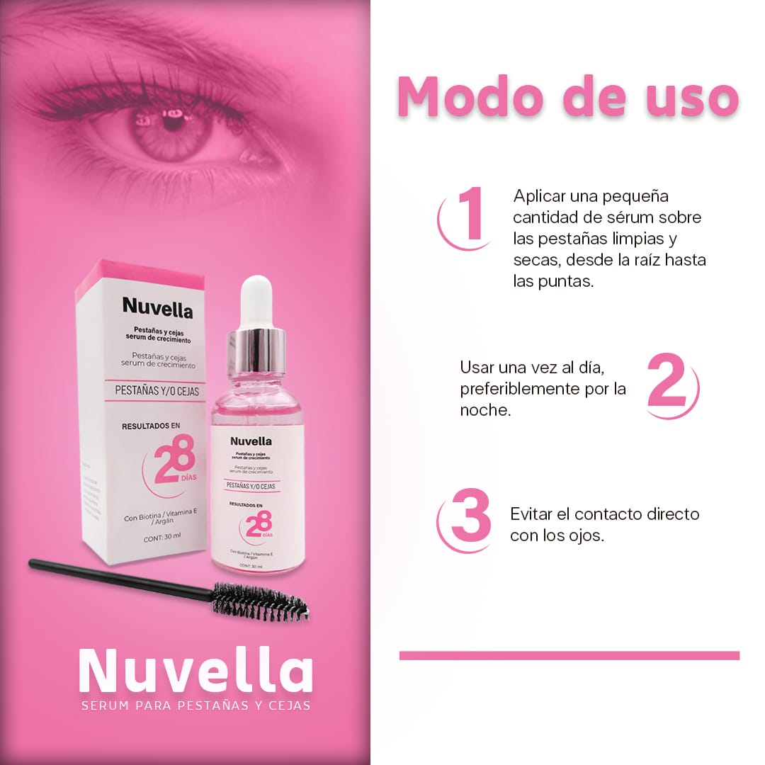 Nuvella Serum para pestañas y cejas