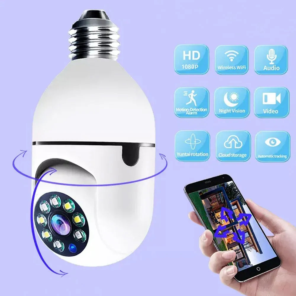 Foco Cámara Wifi de Seguridad 360°